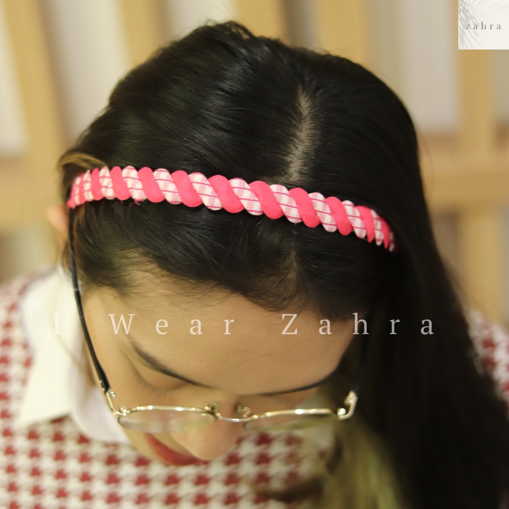 [HAGGYO] JOHA SPIRAL HEADBAND - Bando Kerut Korea Aksesoris Rambut Bahan Satin Awan Bandana Hair Accessories Bayi Anak Mutiara Natal Perempuan Wanita