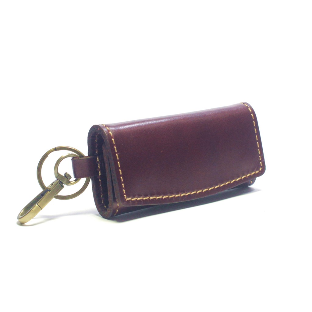 dompet stnk mobil motor kulit asli lipat tiga - warna marun PHKC867