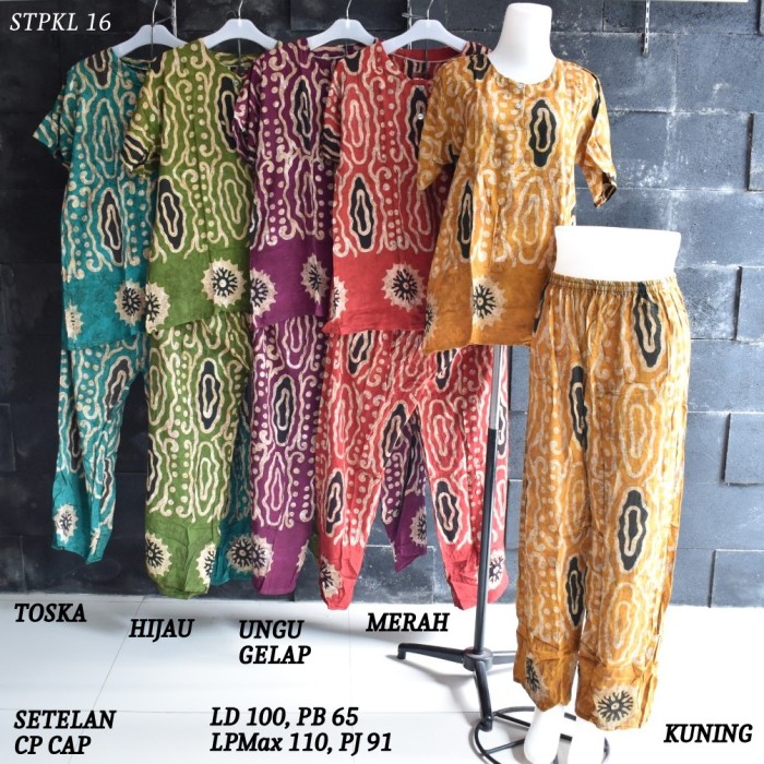 Setelan Kulot Wanita Baju Tidur Set Kulot Murah Baju Tidur Wanita Dewasa Batik Pekalongan