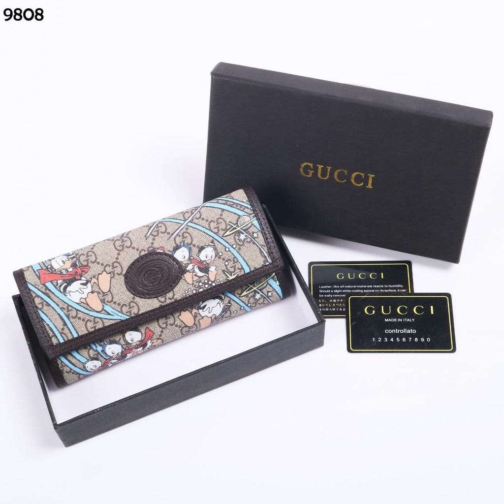 COD ❤️ Tas Wanita GG Gucci Dompet with Box 2in1 Disneyland Premium terbaru