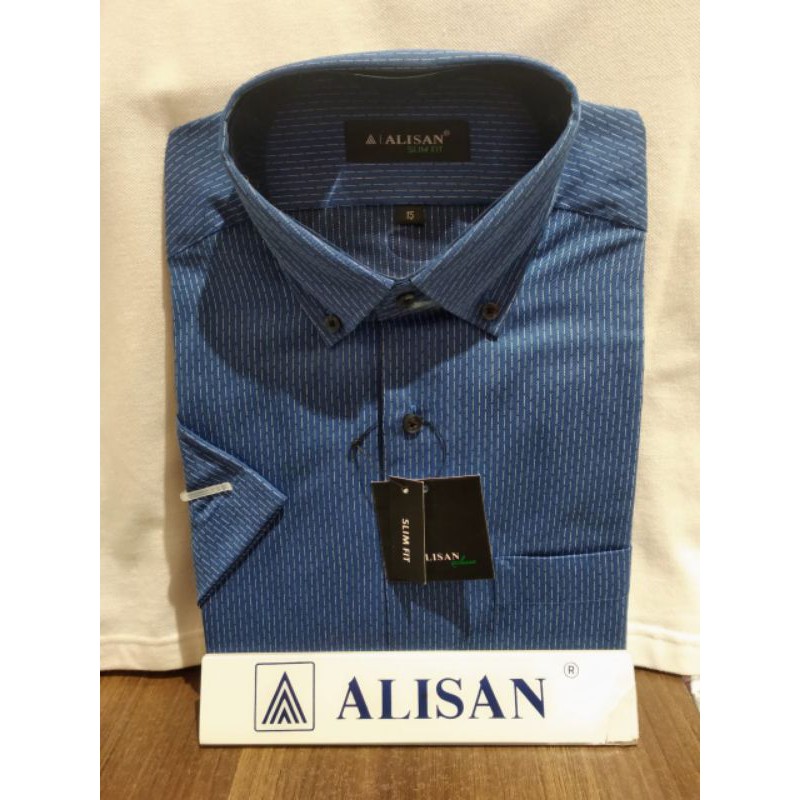 Kemeja Motif Kombinasi ALISAN Lengan pendek