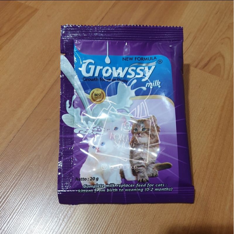 Susu Kucing Growssy / Growsy Milk Cat Sachet 20gr