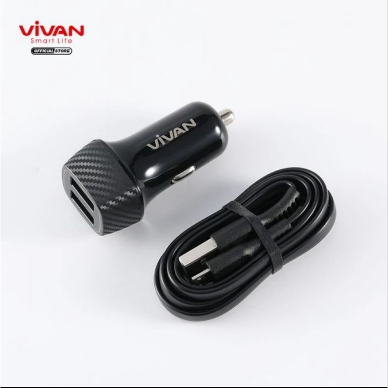 VIVAN Car Charger CC02C 3.4A Dual USB Smart IC Quick Charging Original