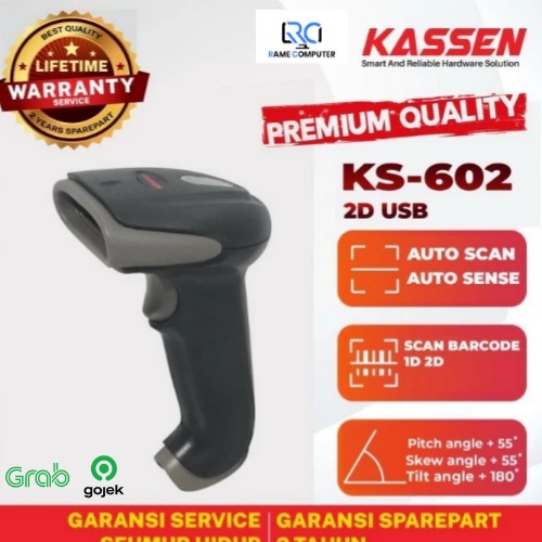 BARCODE SCANNER 2DIMENSI 2D KASSEN KS 602 USB