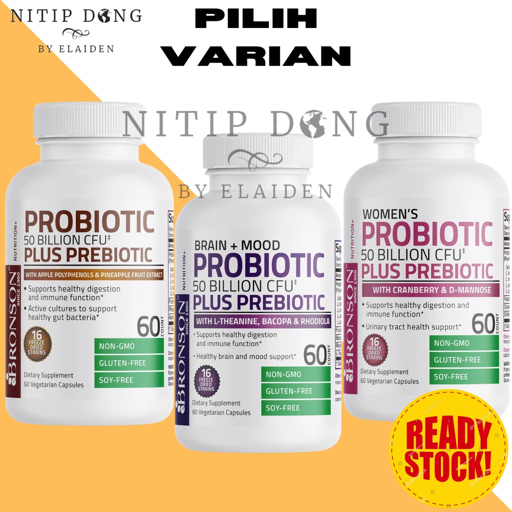 Jual Bronson Probiotic + Prebiotic 50 Billion CFU - 60 Vegetarian ...