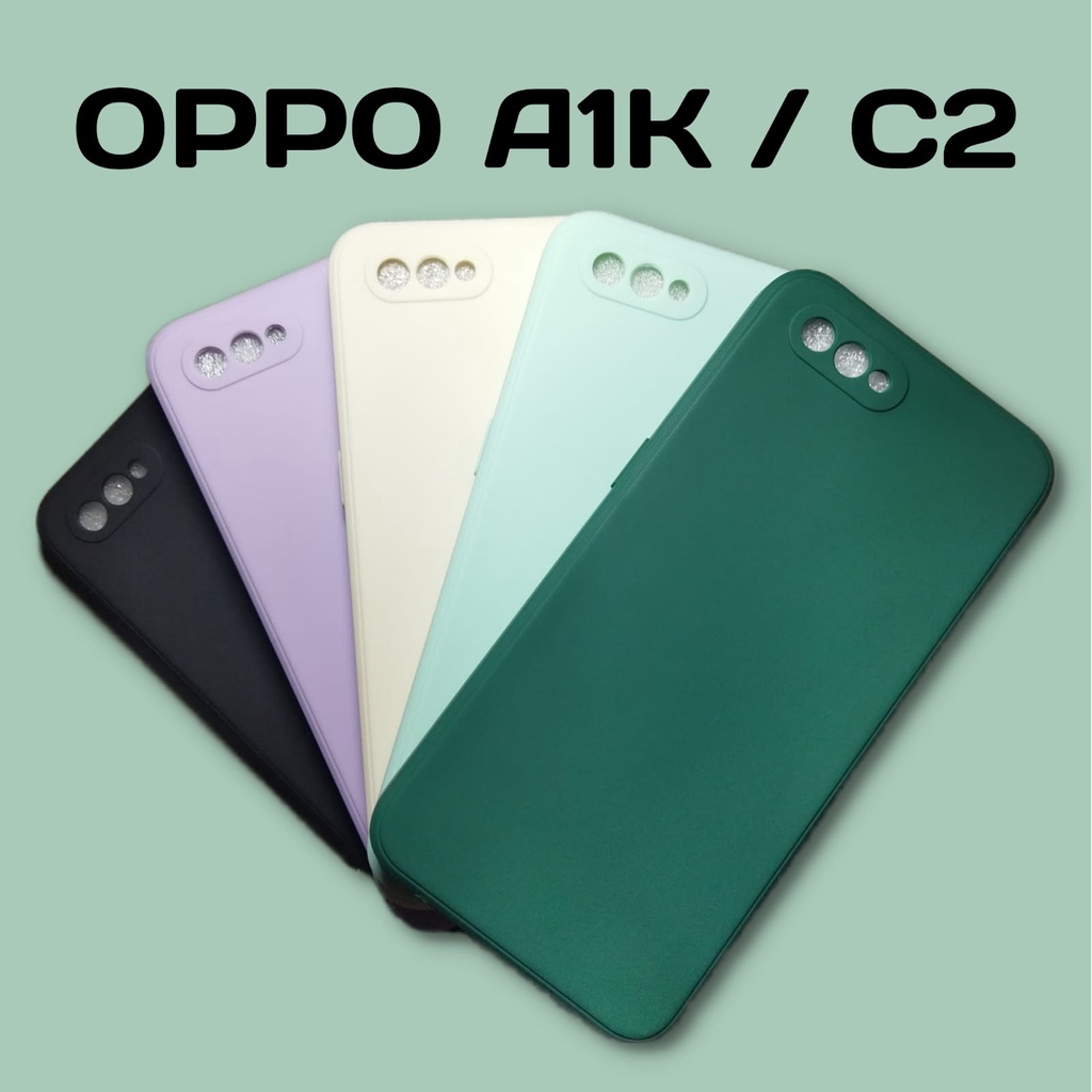 CASE MACARON OPPO A1K/C2 | CASE OPPO | CASE MACARON | CASE SQUARE EDGE | CASE LUCU | SOFTCASE HANDPH
