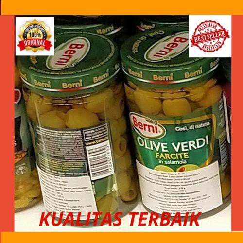 

New Berni Olive Verde Farcite Green 310gr zaitun pickles