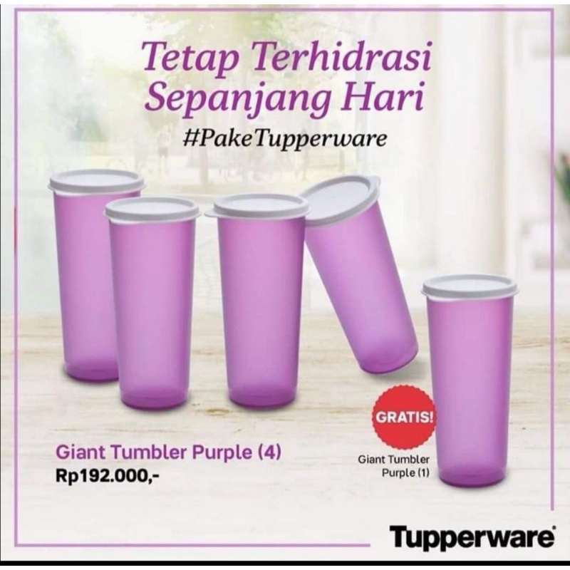 Tupperware Giant tumbler / gelas tupperware ungu