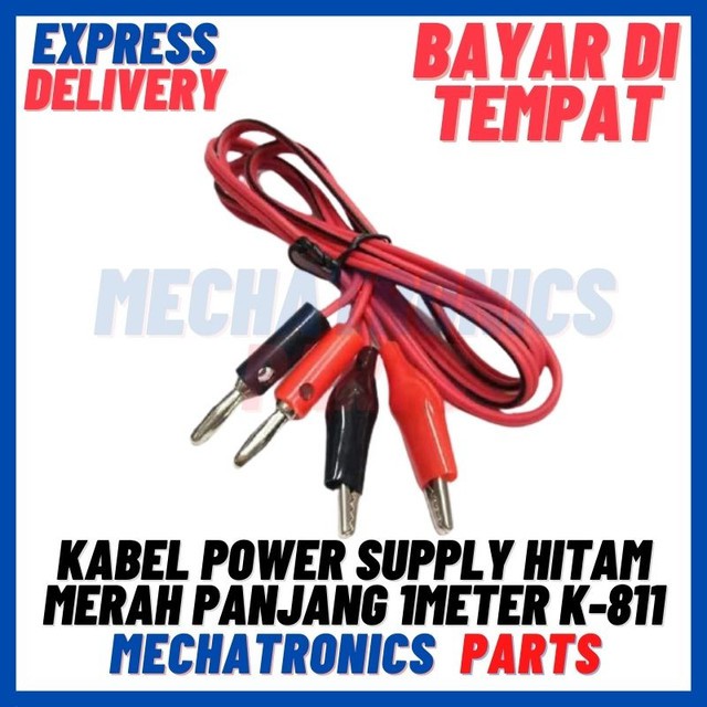 [DEV-9297] KABEL POWER SUPPLY HITAM MERAH PANJANG 1METER K-811