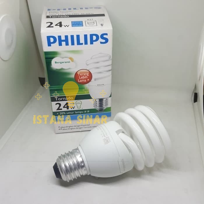 Lampu Spiral Philips Tornado 24 watt 24watt 24 w 24w Lampu Ulir