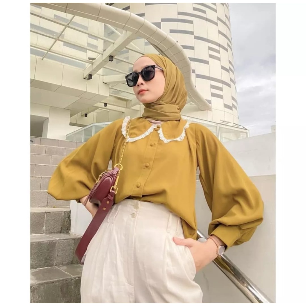 Blouse Wanita Korea Lengan Panjang Terbaru Baju Atasan Kellya Paling Murah Bisa COD