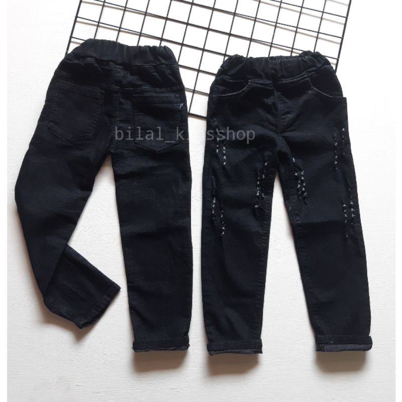 CELANA JEANS RIPPED PANJANG ANAK UNISEX ( CEWE/COWO )