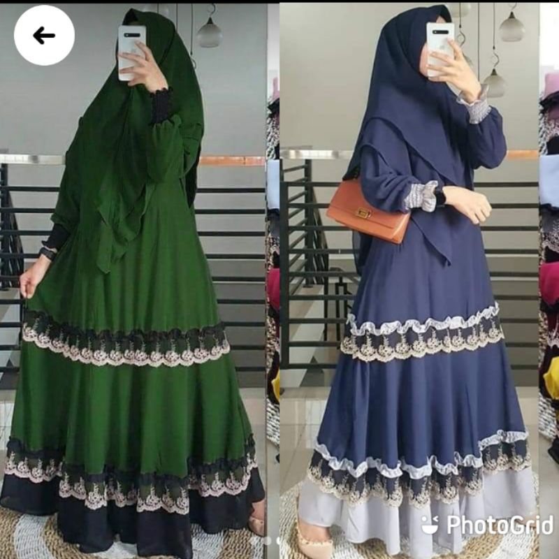 gamis syari wanita muslim andini andini maxi dres jumbo busui  (non hijab)