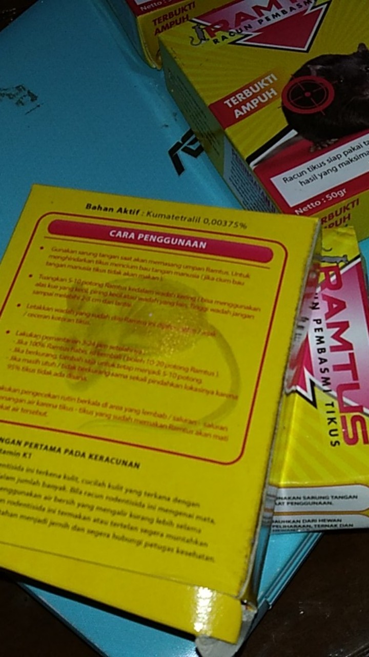 Ramtus Racun Tikus Ampuh Mati Kering Tidak Bau Pembasmi Curut Wirog Mencit Dirumah Di Mobil 3 Pack