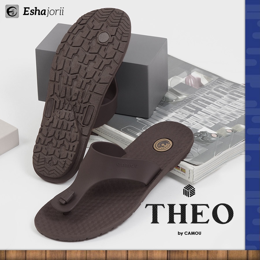 NEW Sandal Jepit Pria Original Karet Anti Slip Casual Eshajorii CAMOU THEO