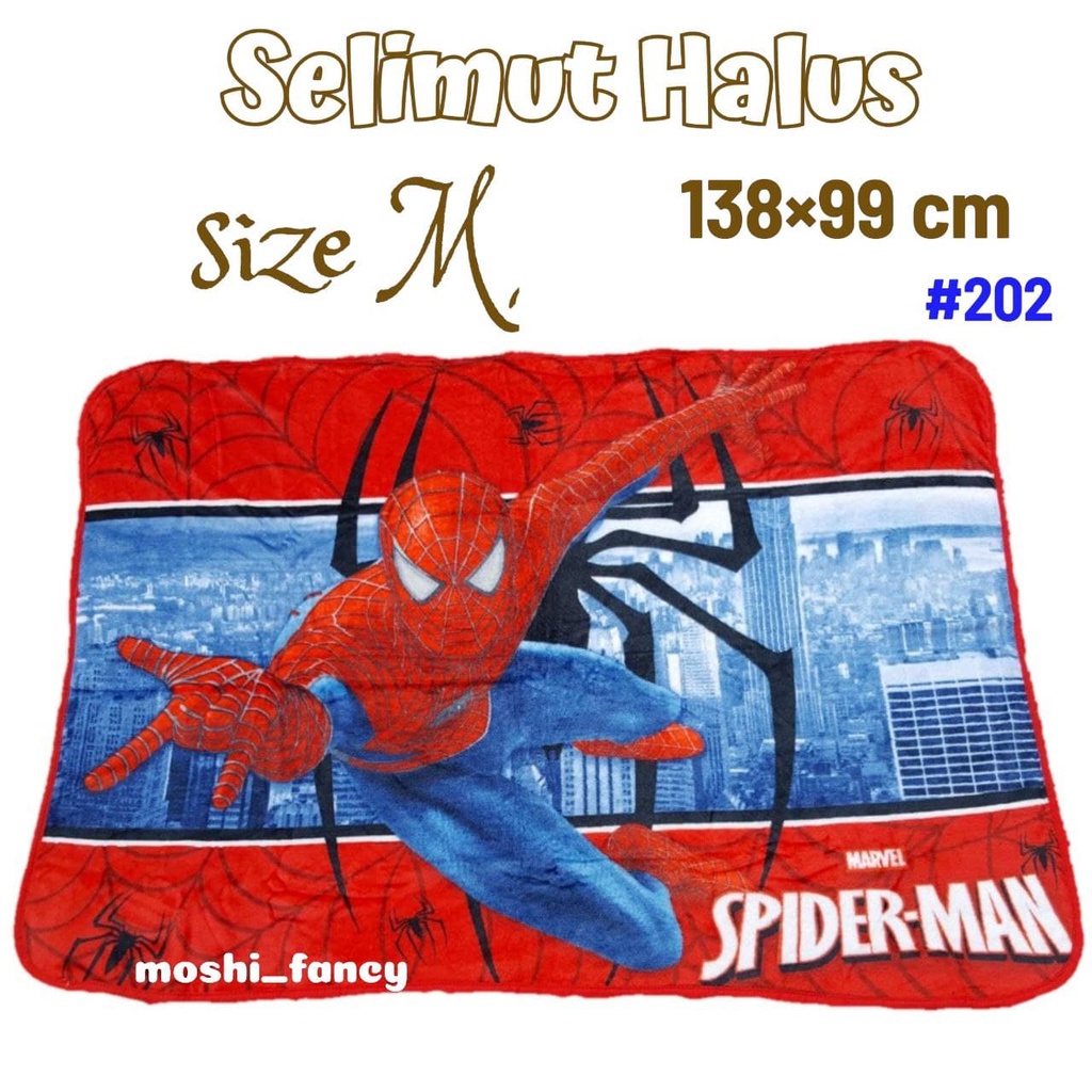 Selimut Spiderman / Selimut Bayi / Selimut Lembut dan Halus Spiderman