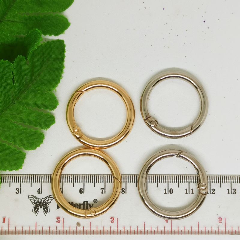 Ring on off/Ring Buka Tutup 2.5 cm tebal rose gold dan silver impor per biji