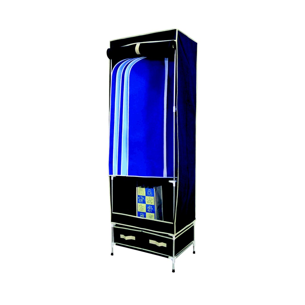 RakitA RP001 Rak / Lemari Pakaian Aluminium Gantungan + Laci