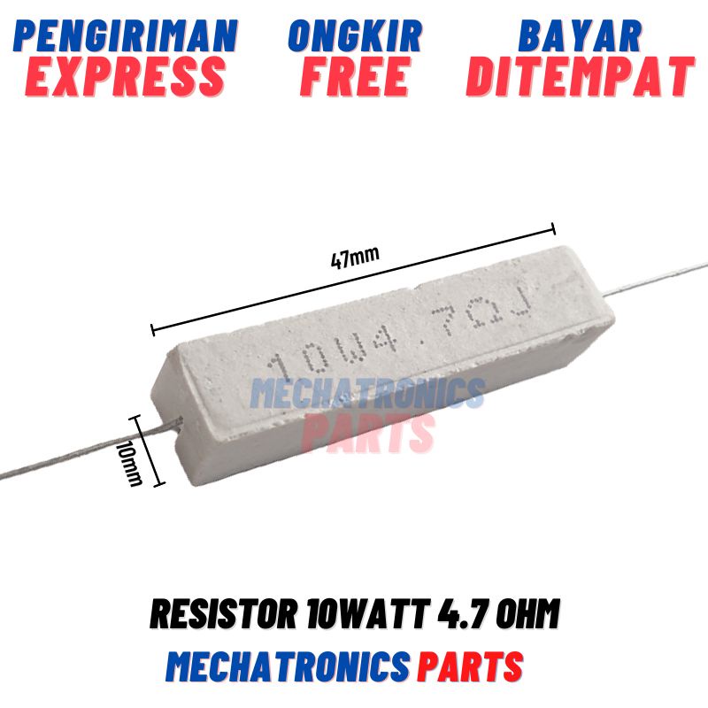 2PCS [PAS-9544] RESISTOR 10WATT 4.7OHM