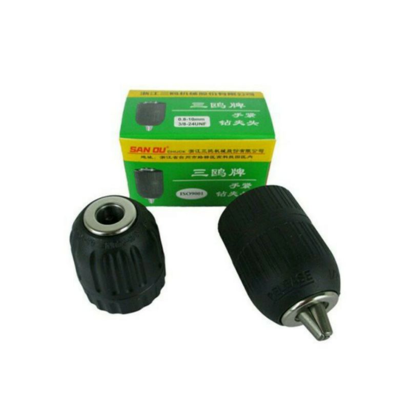 SAN OU Kepala Bor 10mm 3/8" Tanpa Kunci Keyless Drill Chuck 10Mm