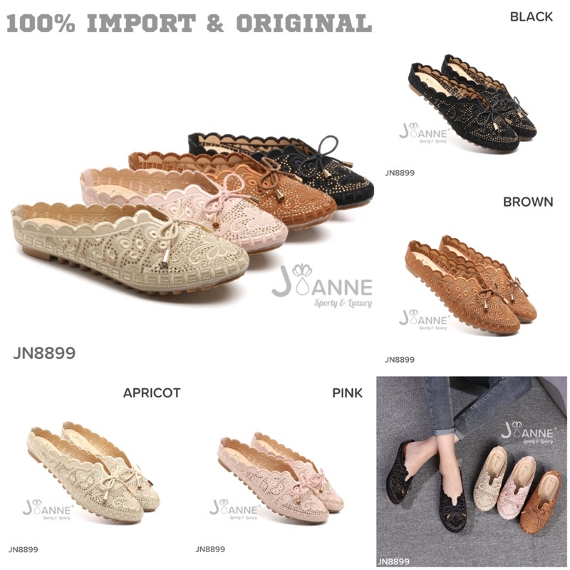 RESTOCK!! [ORIGINAL] JOANNE Slop Loafer Shoes Sepatu Wanita #JN8899