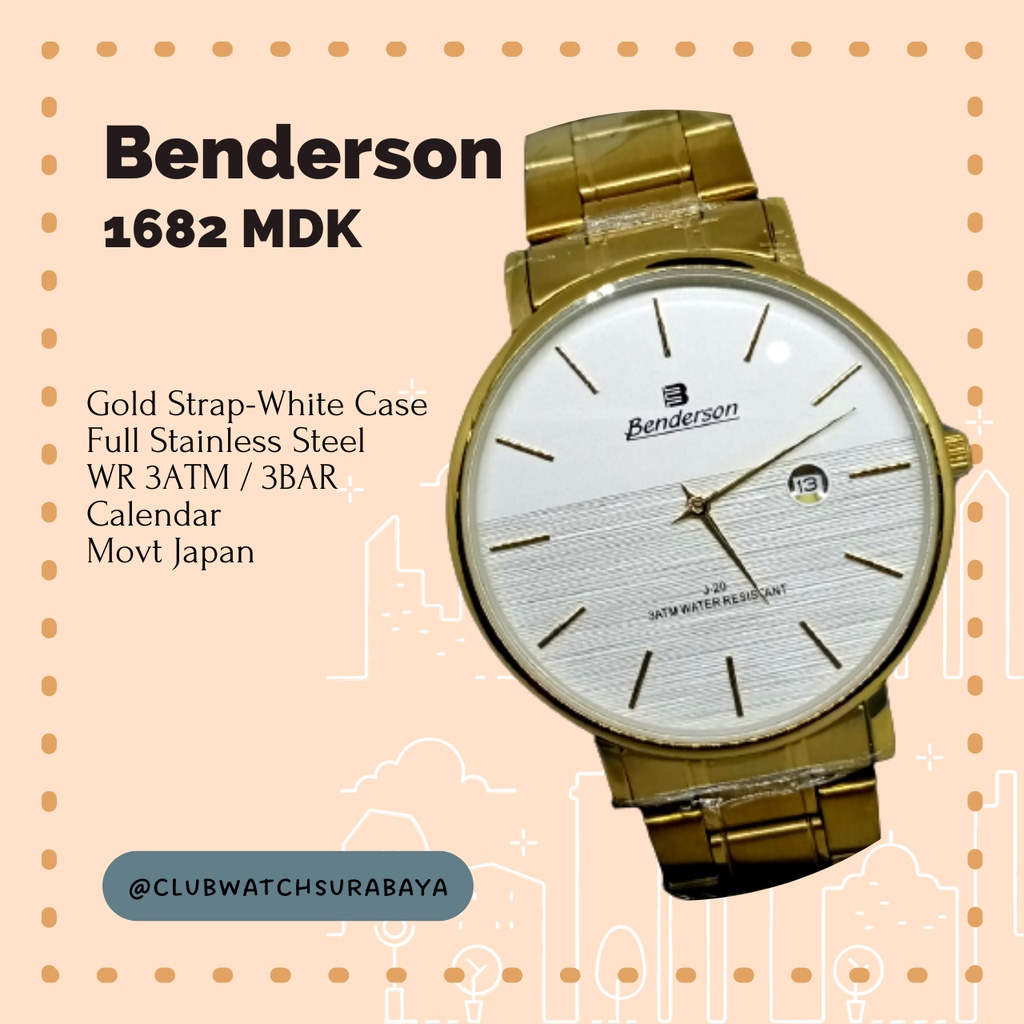 Jam Tangan Pria Benderson / Benderson Jam Tangan Pria Analog Type AL 1682 MDK