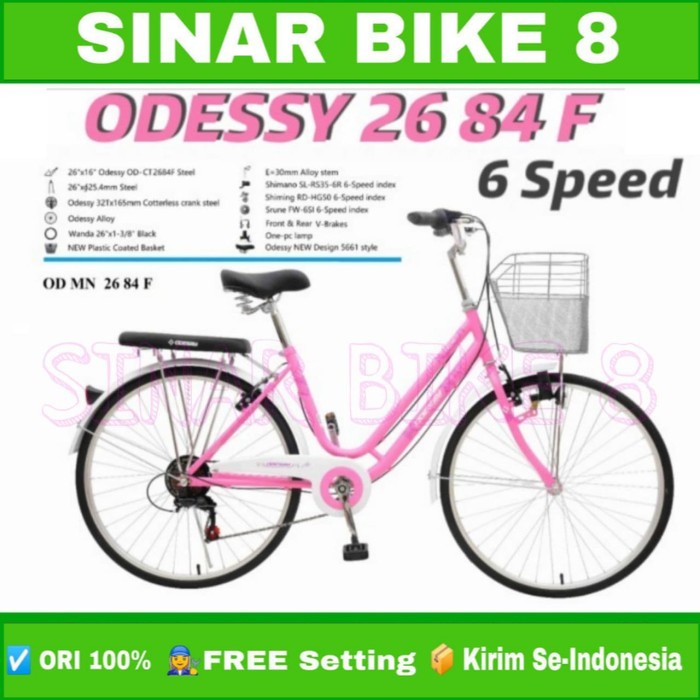 Sepeda Mini Keranjang Dewasa Ukuran 26 Inch ODESSY 26 84 F 6 Speed