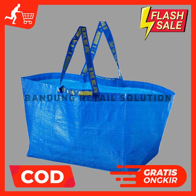 Tas Kantong Belanja Lipat Plastik Praktis Laundry Bag Modis Besar