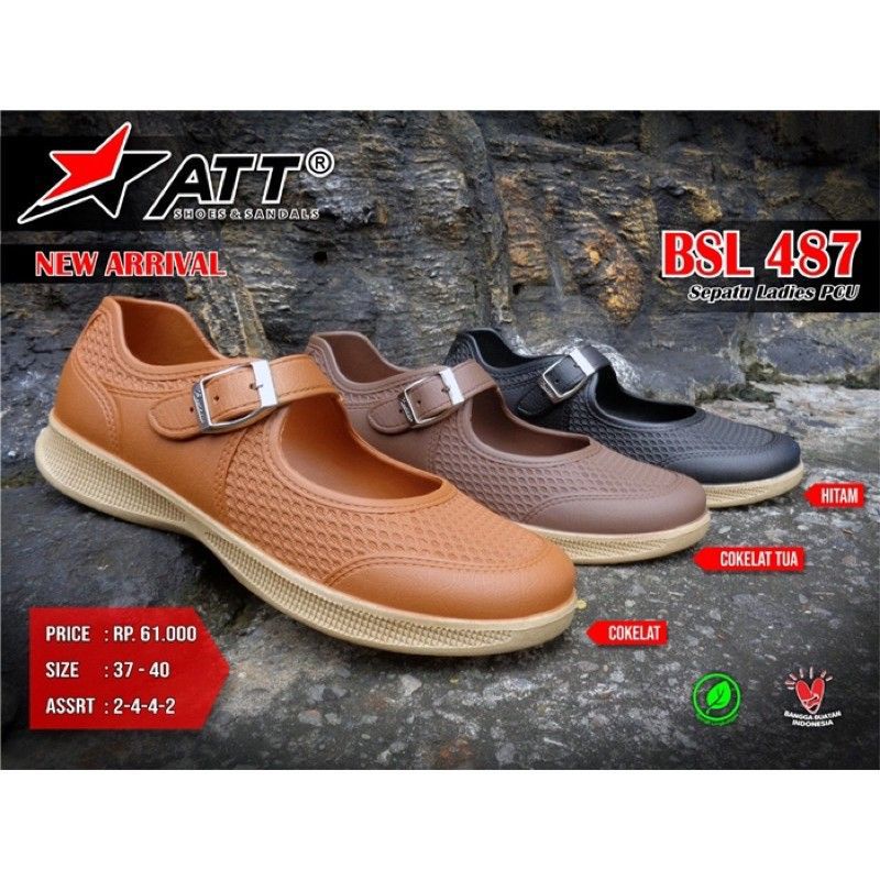 Sepatu Karet Wanita ATT BSL 487/Sepatu Slip On wanita ATT BSL