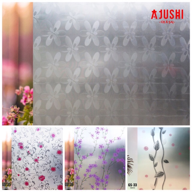 Stiker Kaca Transparan Sandblast Motif Unik Elegan Premium Stiker Kaca Transparan Sandblast Motif Unik Elegan Premium