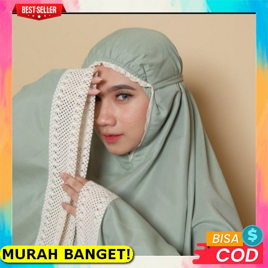 Mukena Mukenah Dewasa Jumbo  Premium Cantik Mewah Motif Terbaru 2020 2021 Telekung Putih Adem Origin