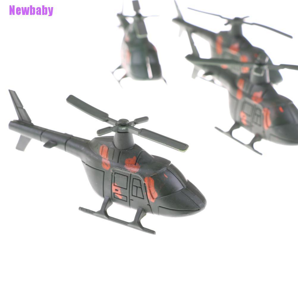 (Newbaby) 2pcs Mainan Helikopter Perang Dunia II Militer Modern Untuk Anak
