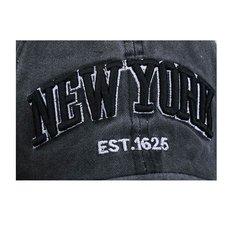 Topi baseball Motif Bordir Tulisan New YORK Bahan Katun 100% Gaya vintage Untuk Pria Dan Wanita