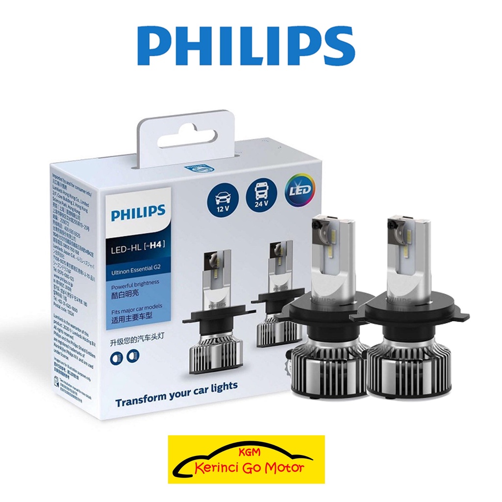 BOHLAM PHILIPS LED H4 12V 24V 21W PUTIH ULTINON ESSENTIAL 11342UE2X2