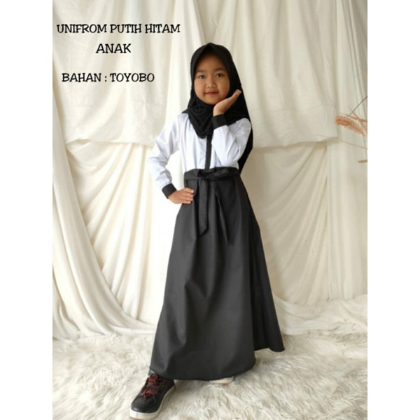 Gamis anak pemda dan hitam putih