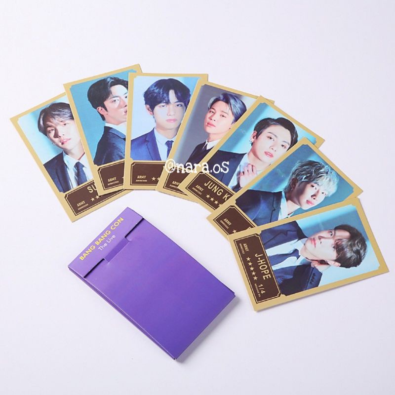 Photocard Unofficial BTS Bang Bang Con The Live (Isi 7 pc, Gambar 2 Sisi)