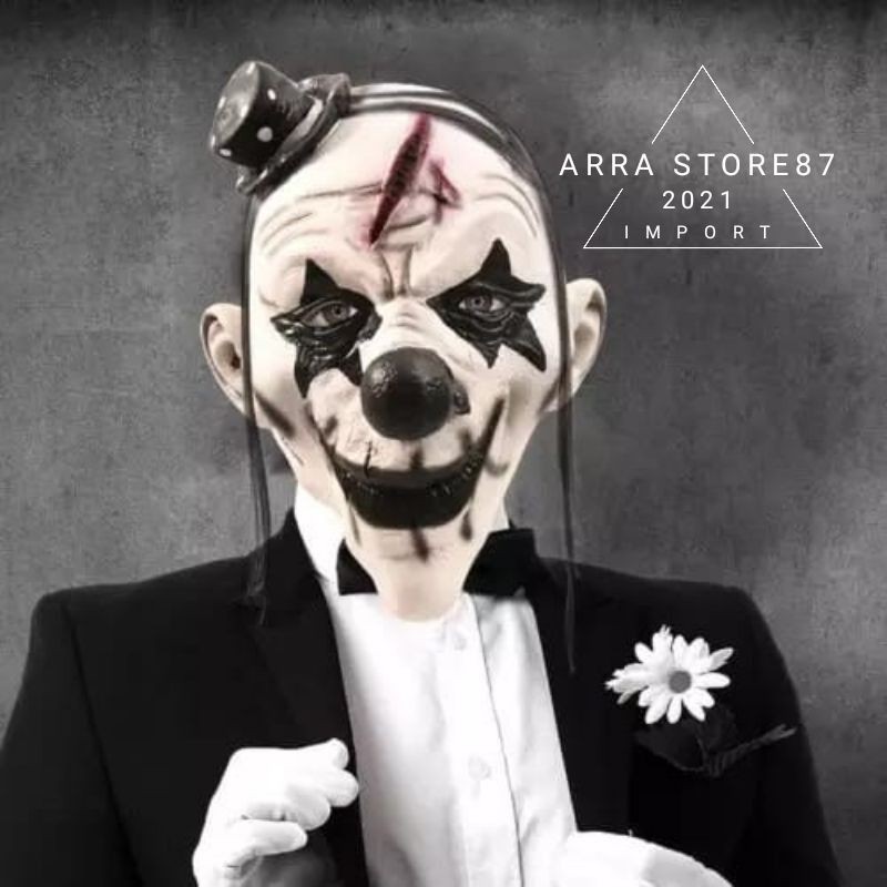 Topeng Badut Seram Putih Latex VIRAL 2021