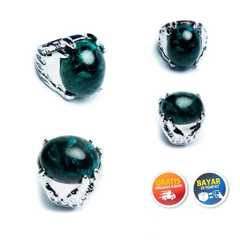 Cincin Pria Batu Akik Super Badar Besi Ternate