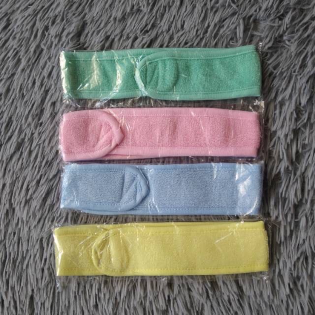 Facial Headband Mandi lebar 5cm/ Bando Mandi headband make up/ bandana cuci muka