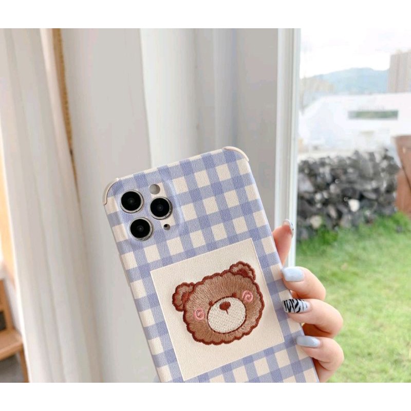 CASE IPHONE 11 PRO | BEAR BLUE CASE | EMBROIDERY CASE | CASE KOTAK KOTAK | PRELOVED