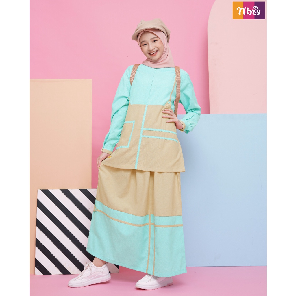 Nibras Teen NT 74 Material Bahan Oxford Flat Pakaian Remaja Simple Terbaru By Nibras Teen