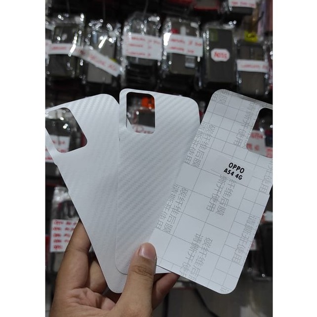 Skin Carbon Oppo A54 (6.51inchi) 2021 Garskin Belakang Hp Anti Jamur
