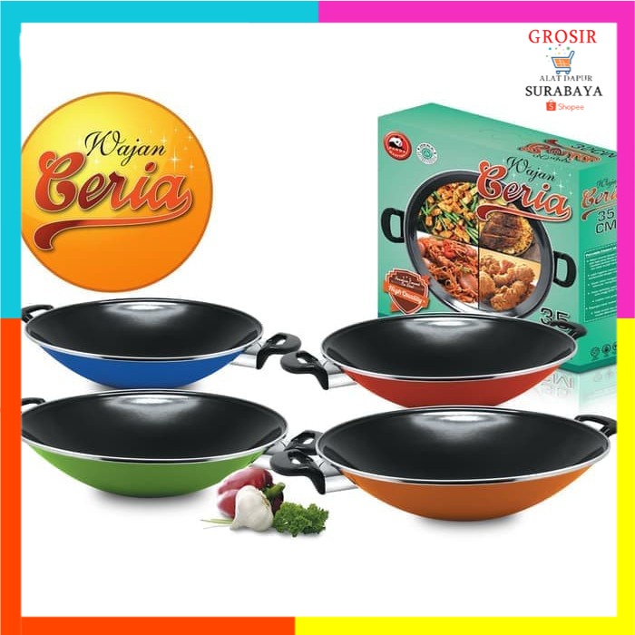 MASPION Wajan Ceria 35cm / wajan enamel Maspion / wajan maspion 35cm