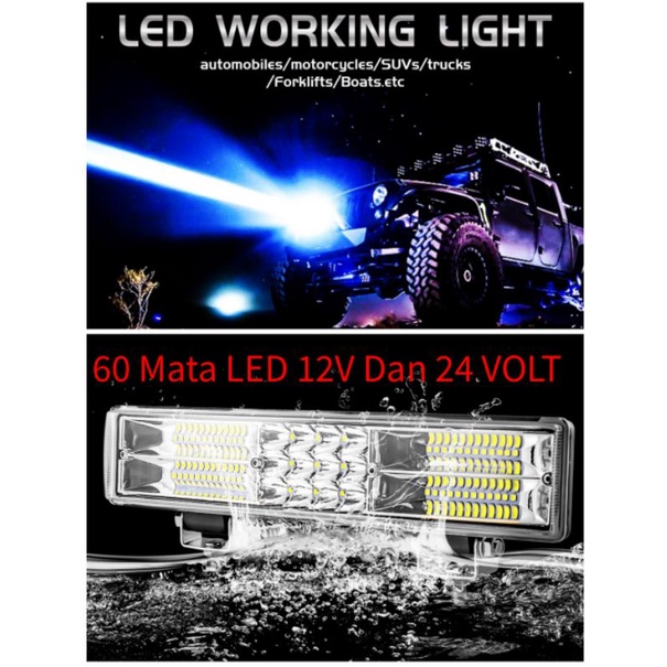 Lampu Tembak CWL Cree 60 Mata LED &amp; 28 Mata LED 12V Dan 24V Lampu Sorot Mobil &amp; Motor