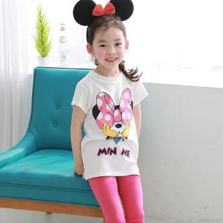 Set 2Pcs Baju  Atasan  Lengan Pendek Gambar Kartun dan 