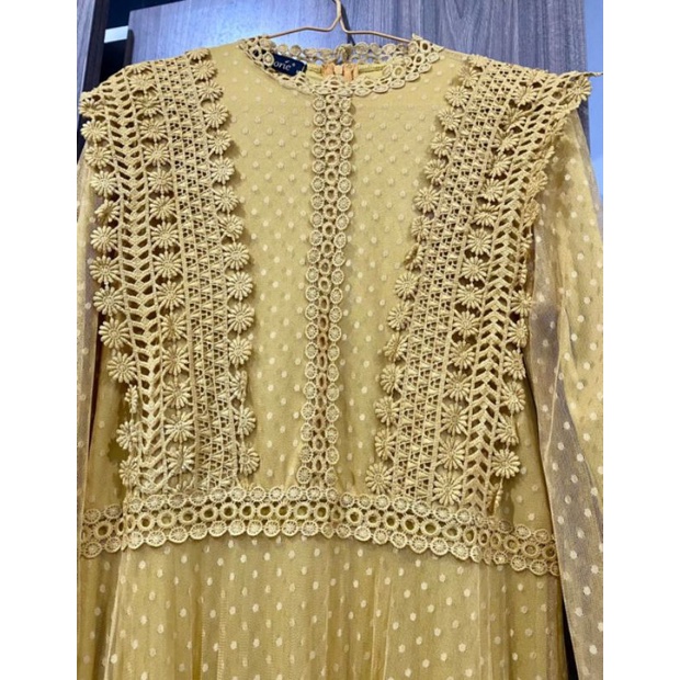 Preloved 1x pakai dress Tille Premium VIVORIE ❤️ abaya tile tulle  muslim baju pesta