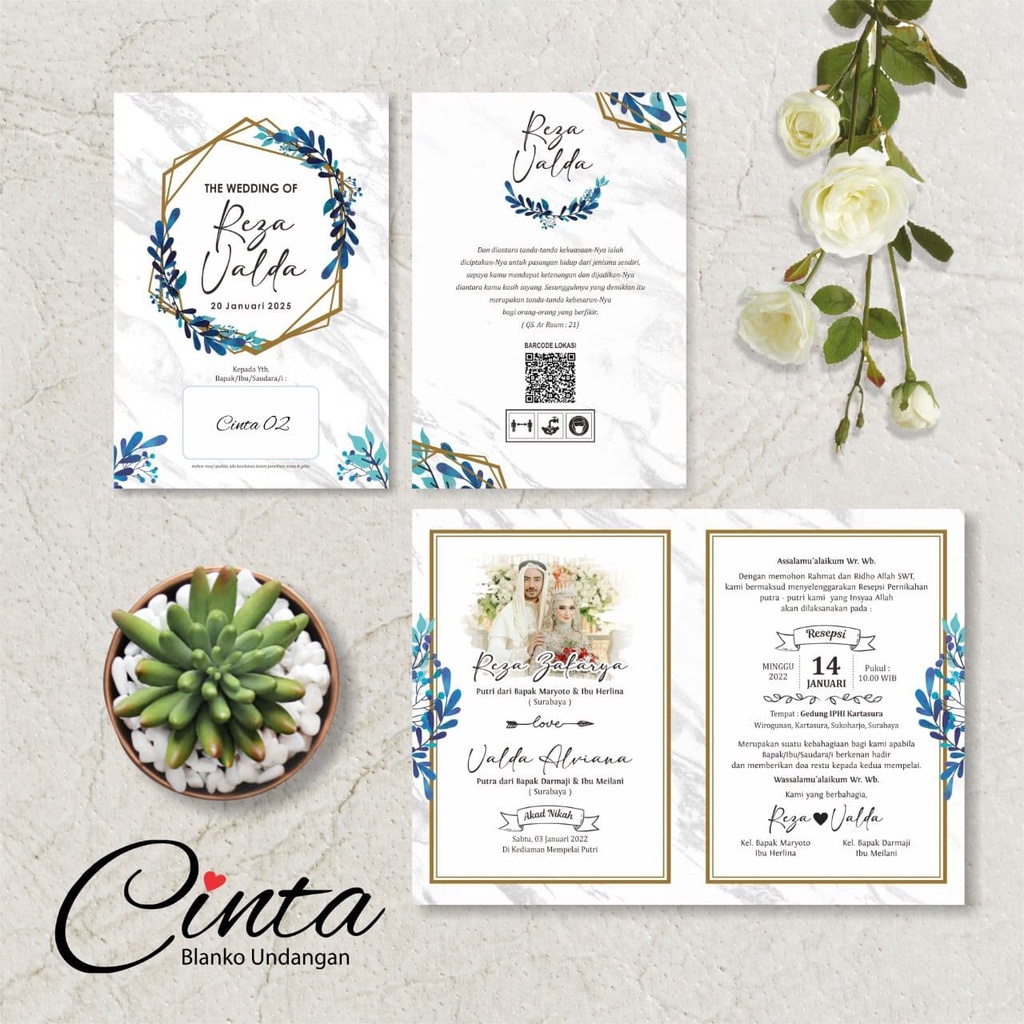 BLANGKO UNDANGAN CINTA 02 MURAH