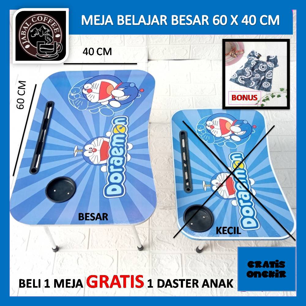 Meja Belajar Laptop Besar Gratis Celana Anak Berat 1850 Gram / Meja Laptop Lipat Portable Ukuran 60 X 40 X 27 Cm / Meja Belajar Lipat Karakter