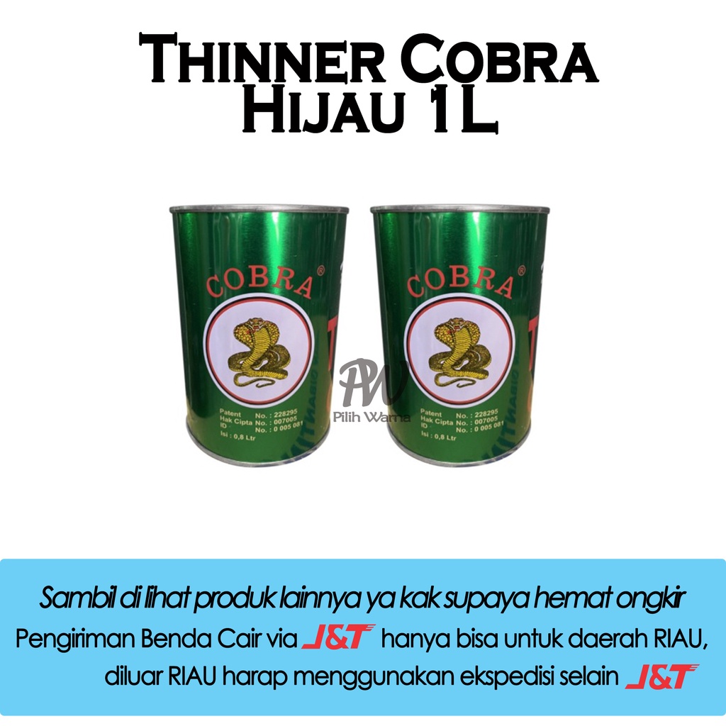 Thinner Cobra Hijau / Thinner Cobra 1 Liter