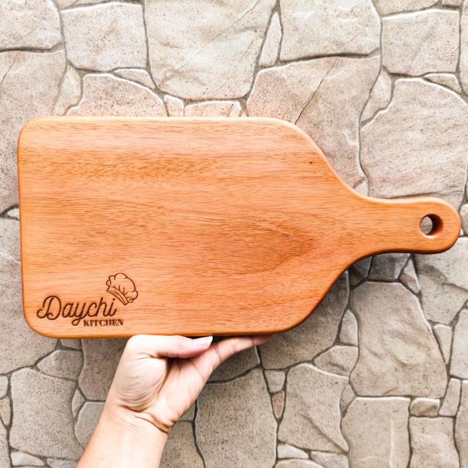 Talenan kayu UTUH Talenan Kayu Solid Talenan kayu Rustic Gagang - GORONTALO(GRAFI